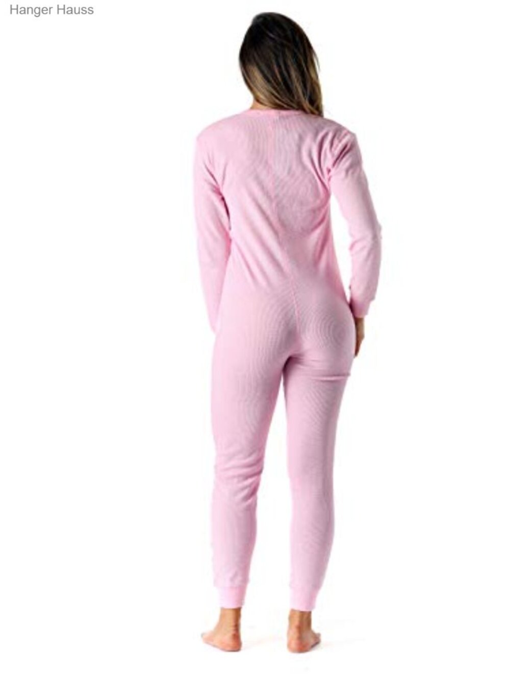 Women's Thermal Henley Onesie Union Suit Cotton Blend Pajama - Picture 2 of 2